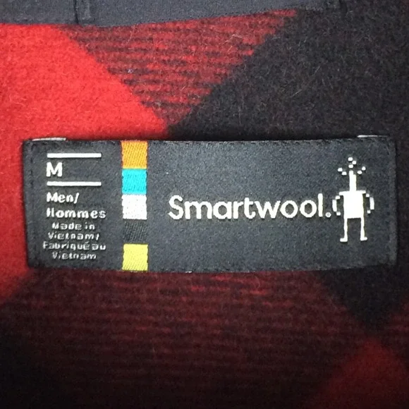 Smartwool Vest Mens Medium Full Zip Merino Anchor Line Buffalo Plaid Outdoors - Picture 2 of 14